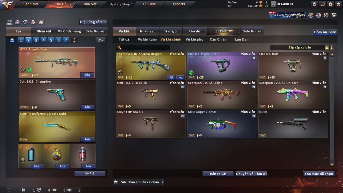 shop acc cf uy tin gia re